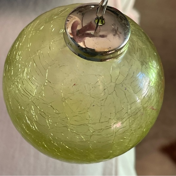 - Vintage Crackled Glass Ornament - Picture 3 of 7